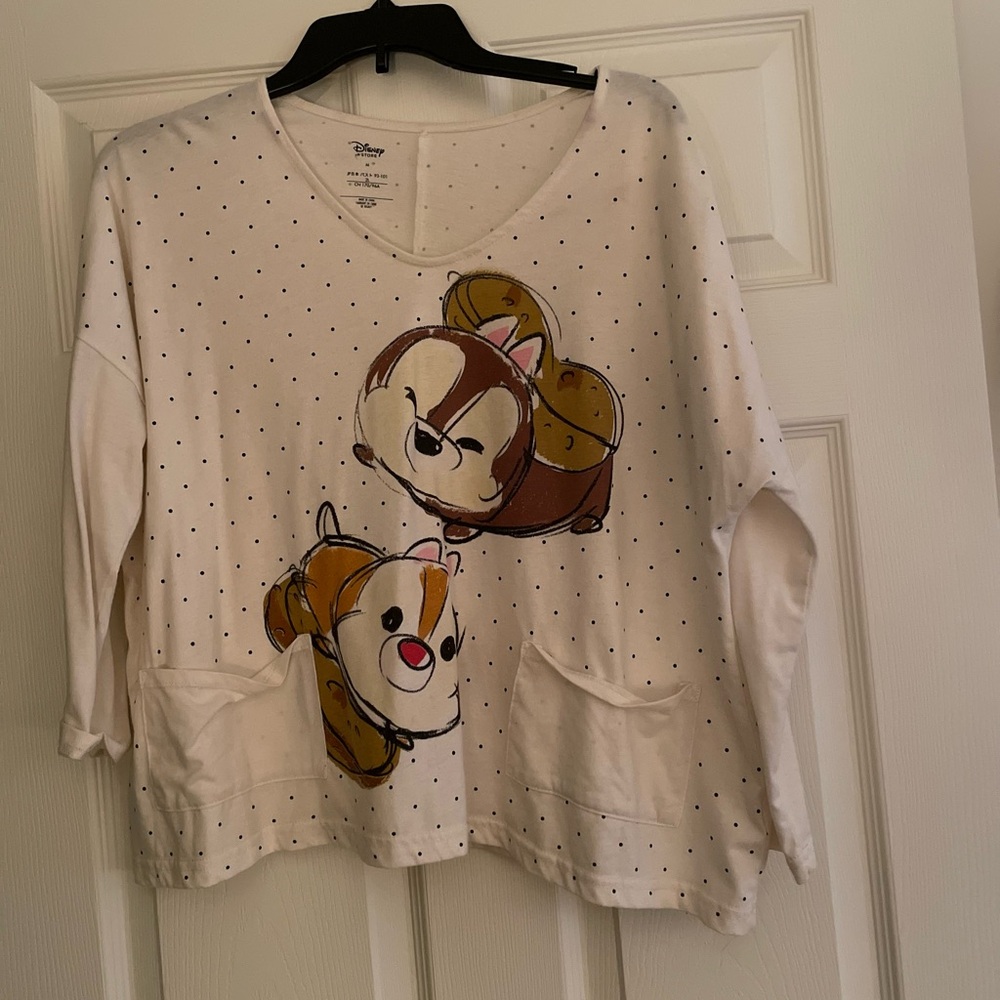 Disney Store Chip n Dale Tsum Tsum 3/4 Sleeve Shirt